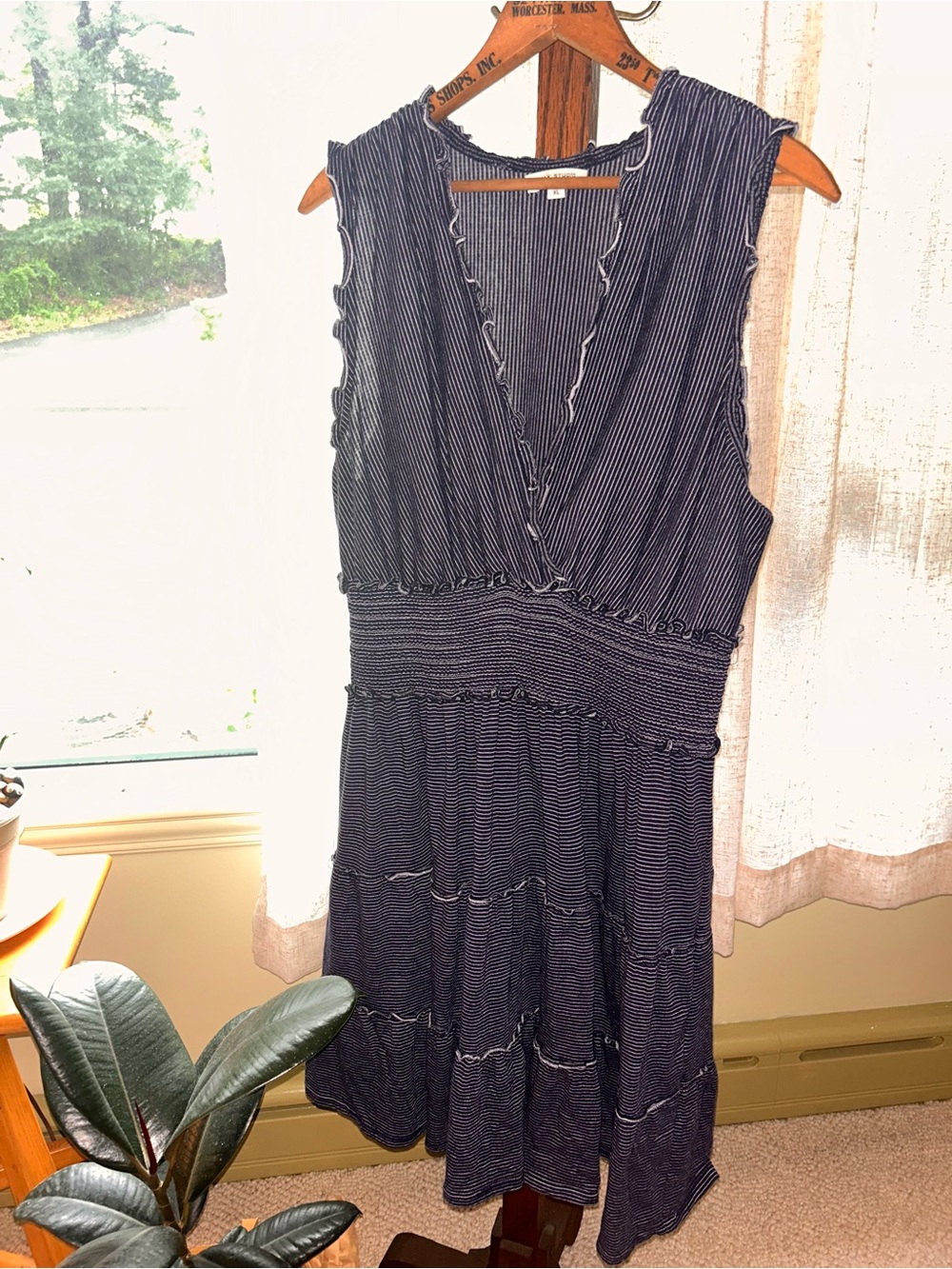 Max Studio Deep V Summer Dress XL